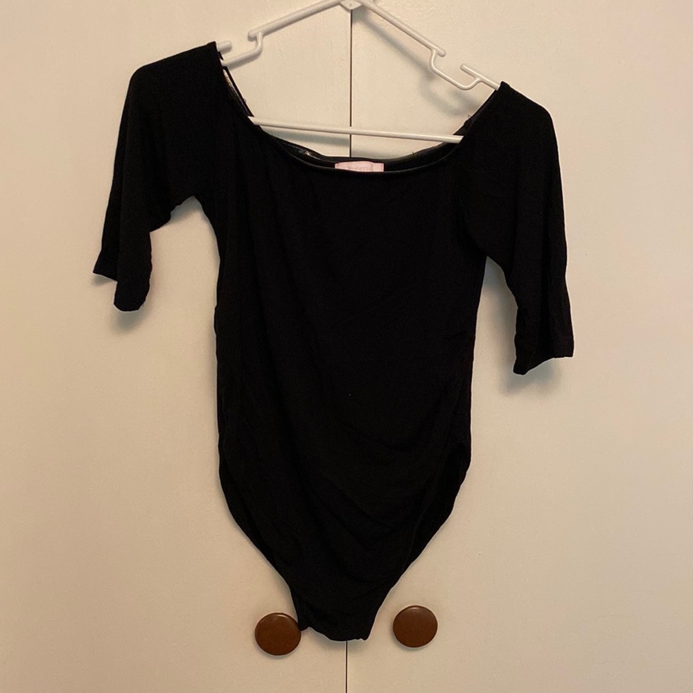 Black Maternity Bodysuit